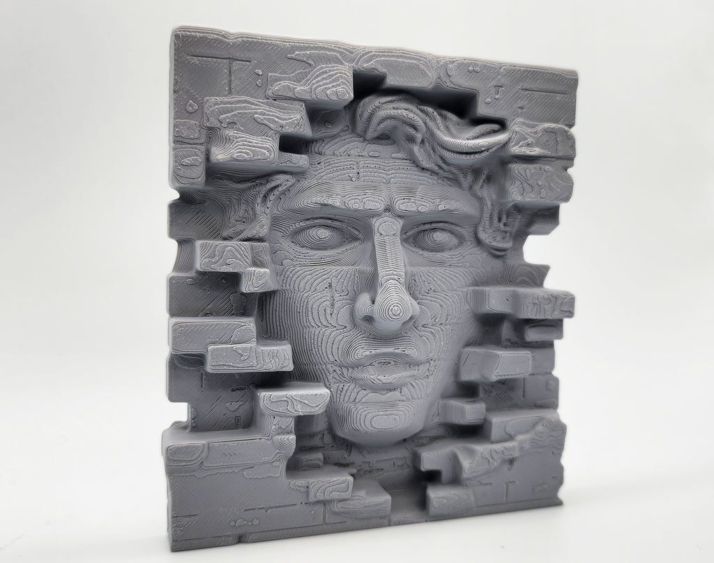 Face in the Brick Wall Sculpture - No Supports