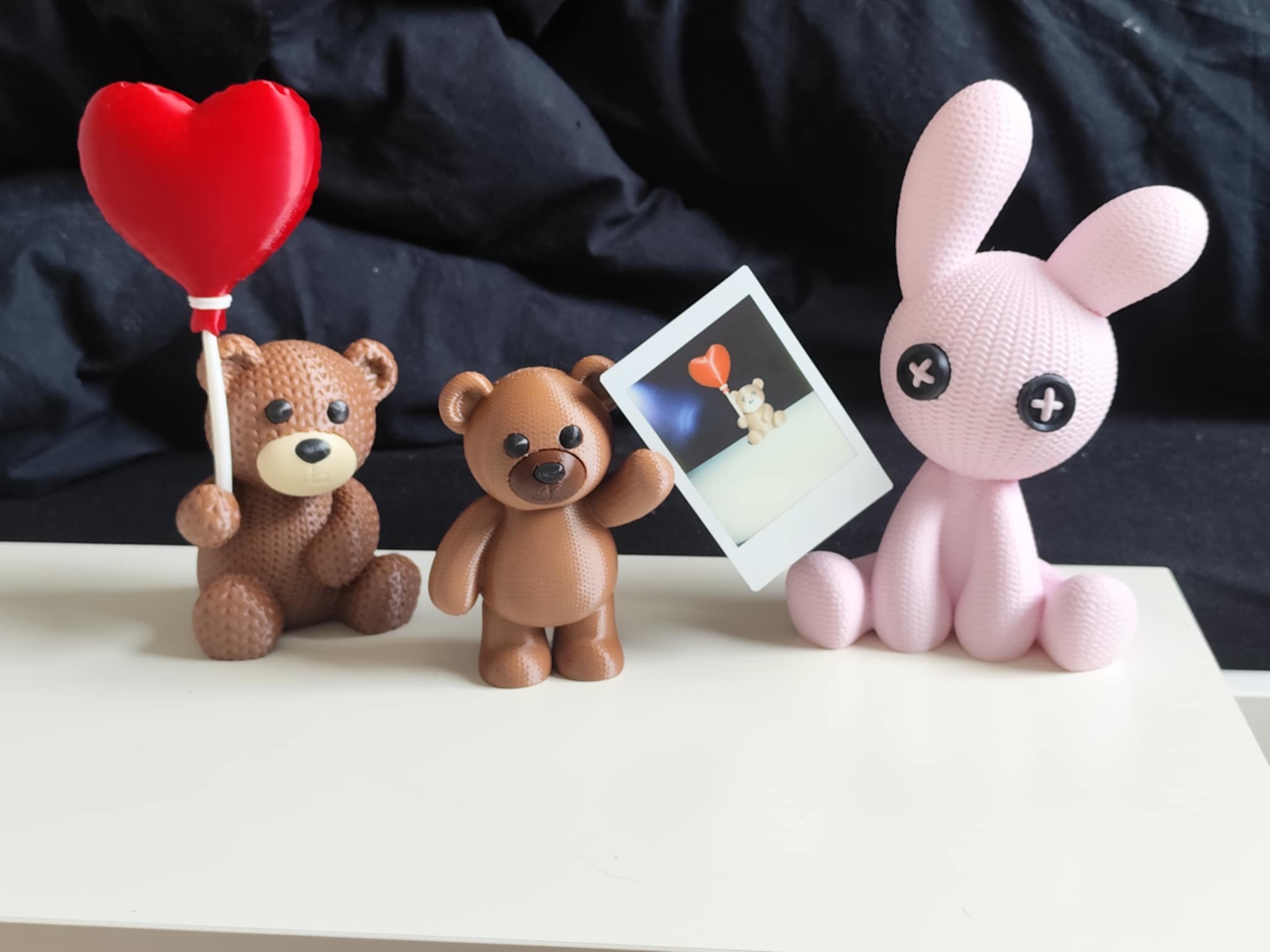 Knitted Teddy Photo/Note holder NO AMS