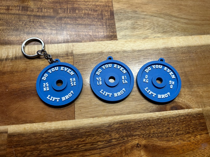 Weight Plate Keychain - Do You Even Lift Bro?