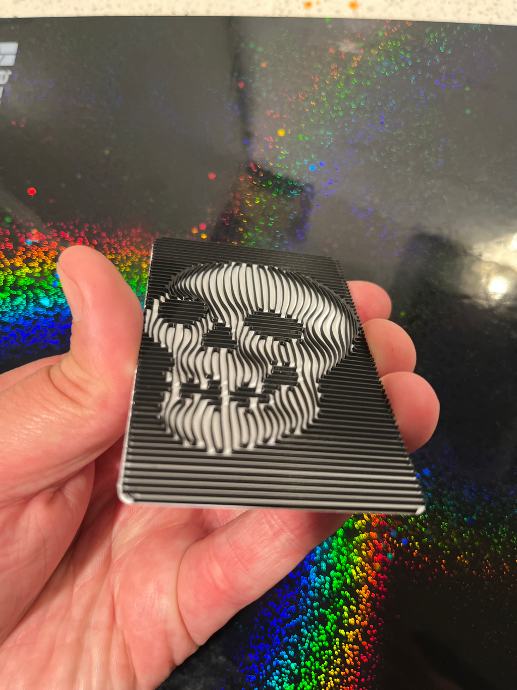 Optical Illusion Skull Card