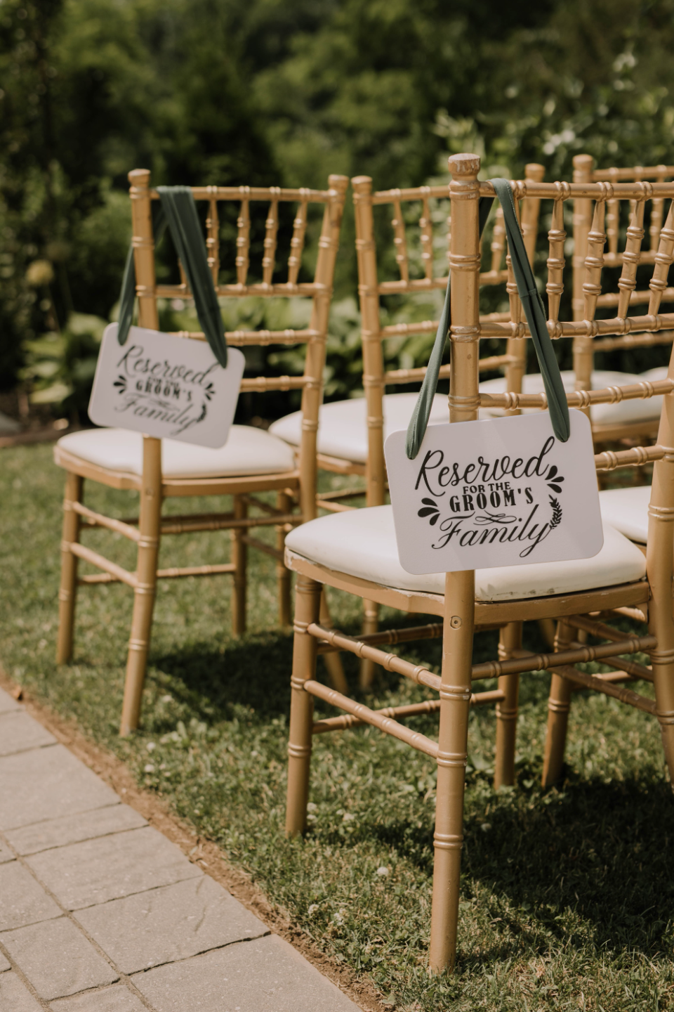 Reserved Chair Bride And Groom Wedding Sign