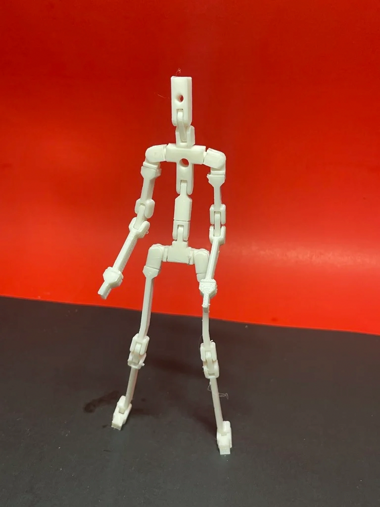 Print in place articulating figure armature
