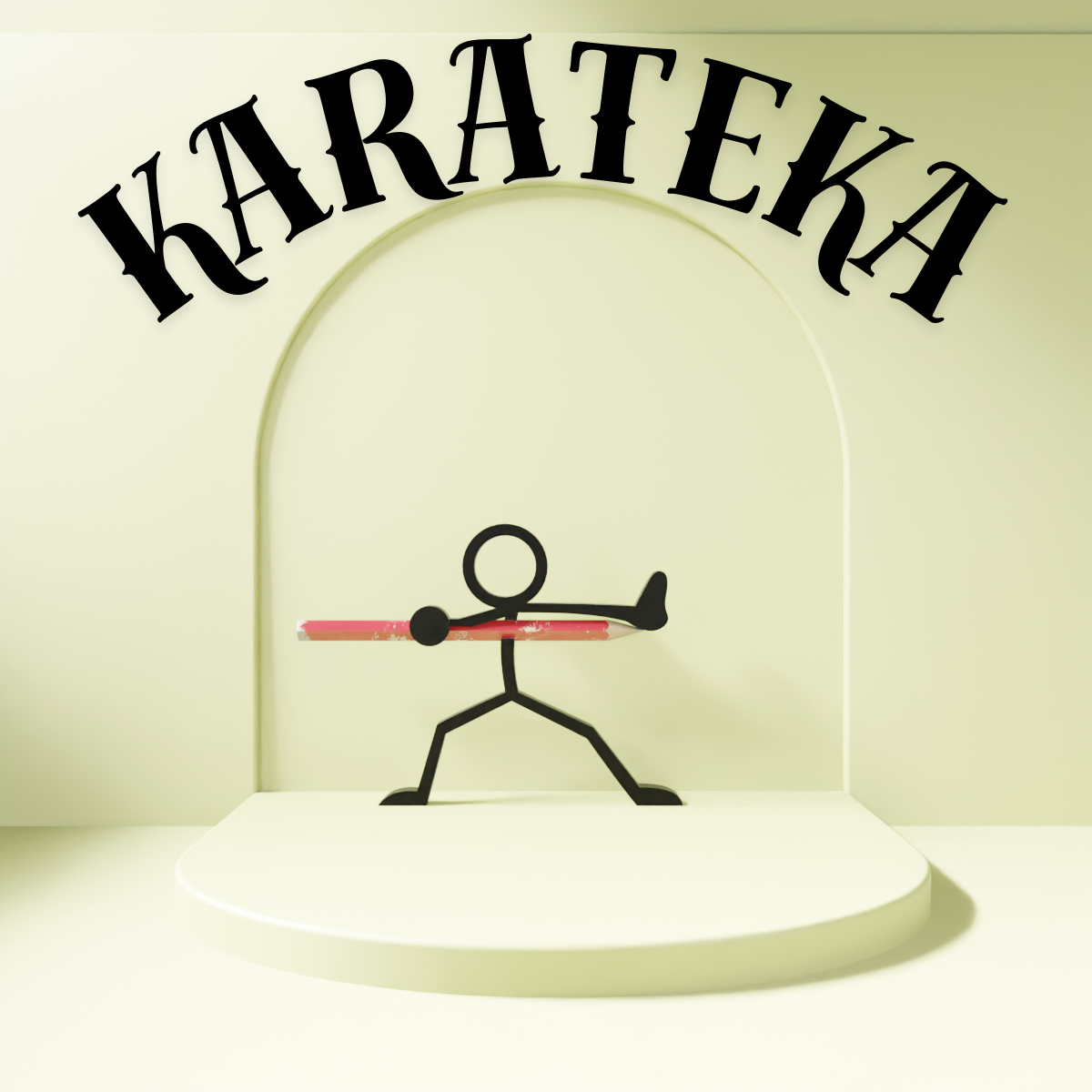 Stickman Warrior Pen Holder