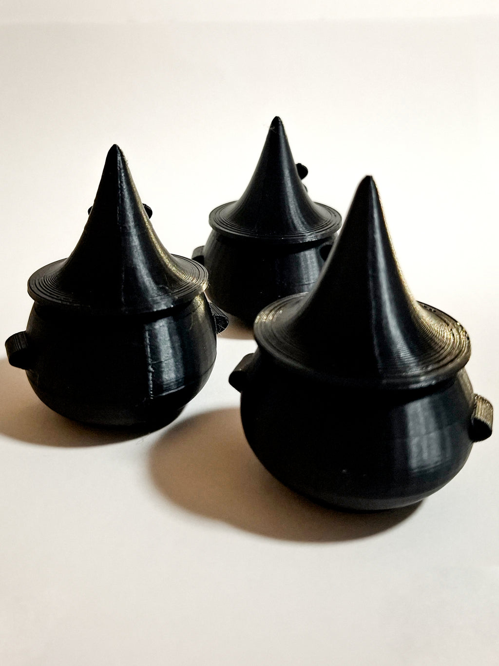 Witch's cauldron and hat box