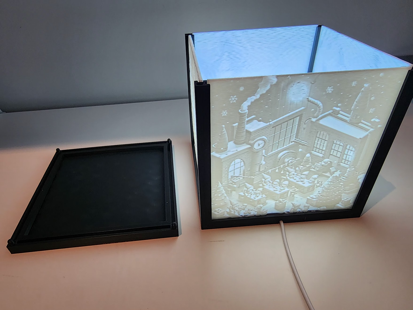 Cube Lamp Lithophane