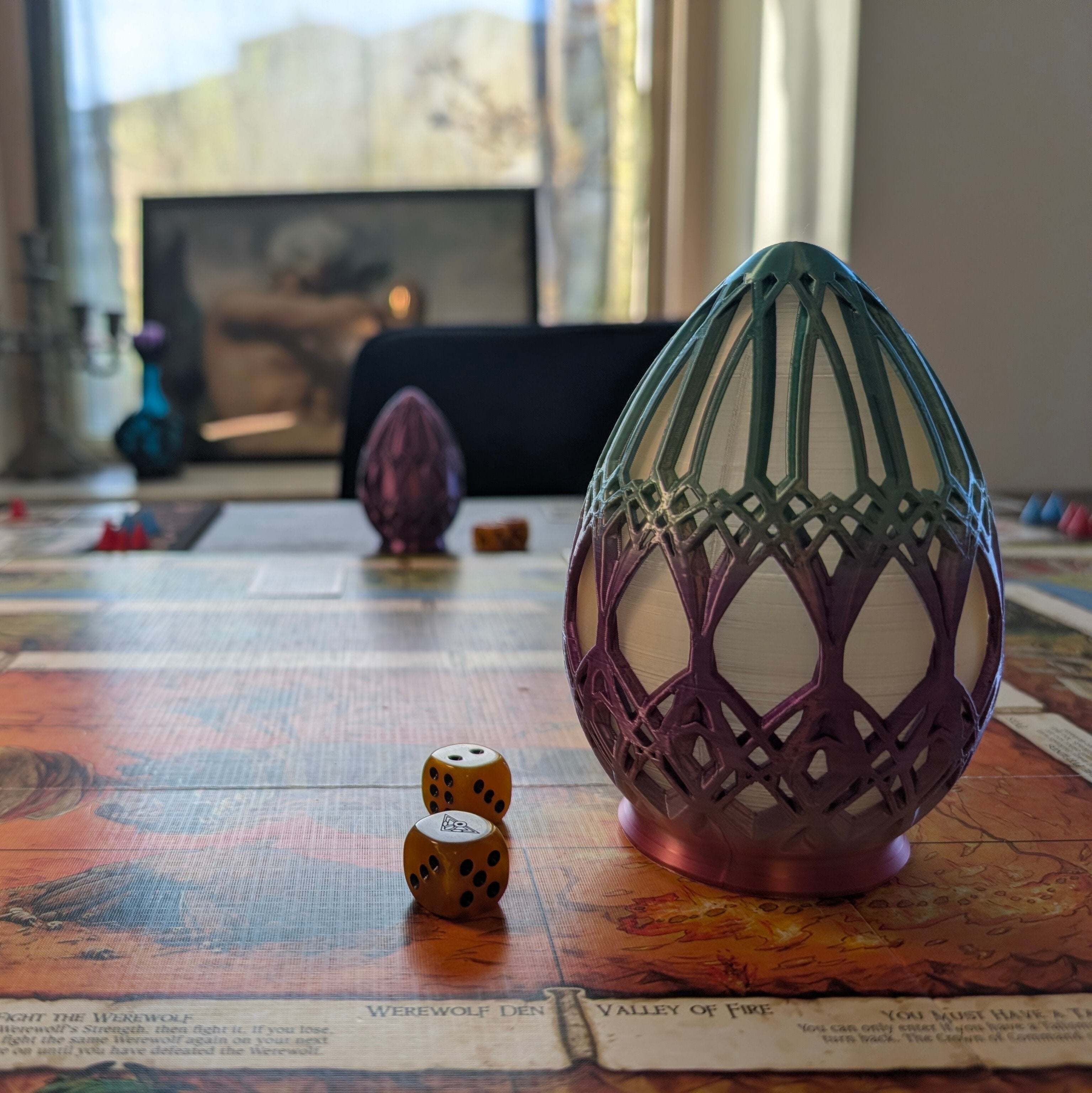 Ornamented Dragon Egg Dice Cup / Mood Light