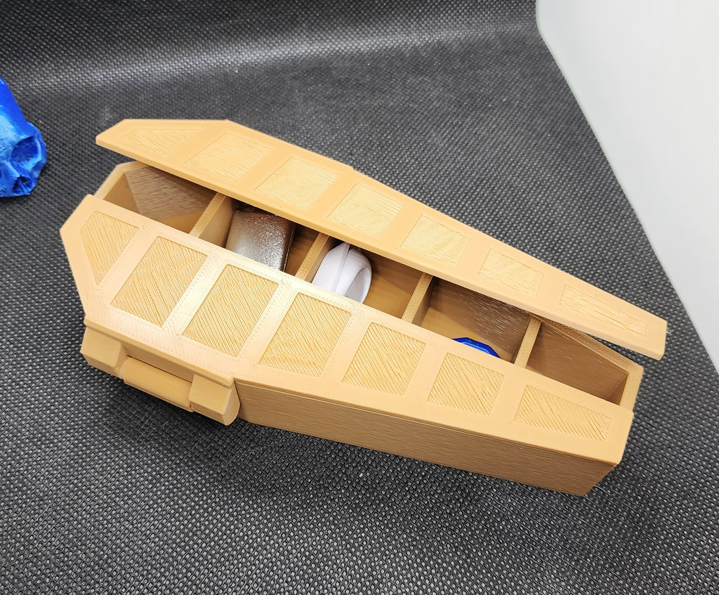 Coffin Bookshelf w/double doors + empty version