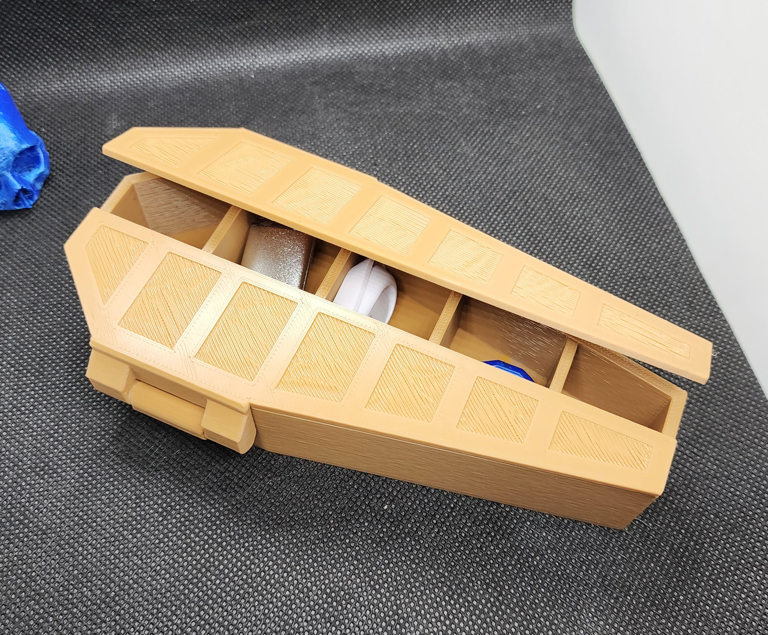 Coffin Bookshelf w/double doors + empty version