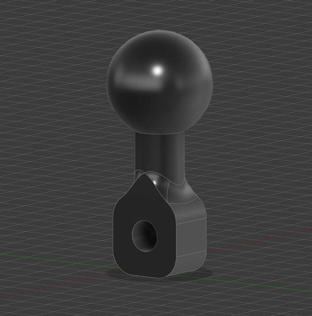 17mm ball mount for boom arm
