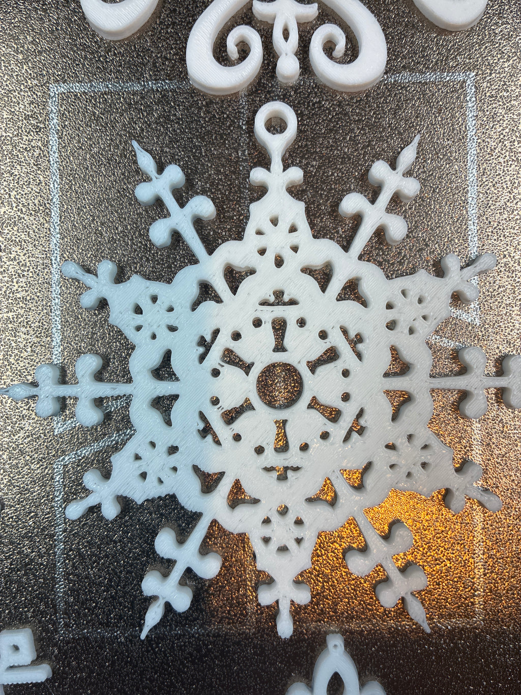 Christmas tree snowflake decorations