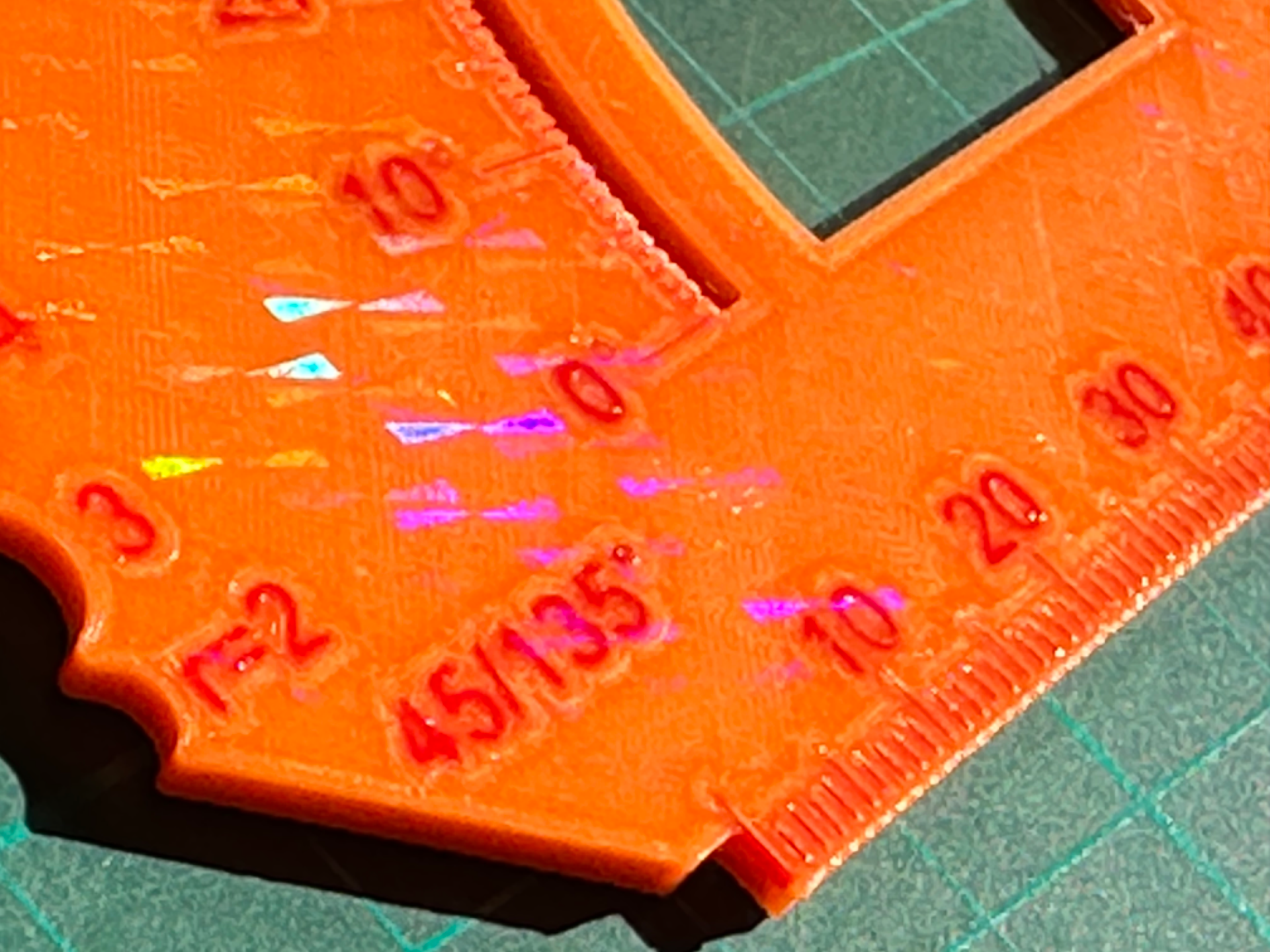 Template for Measuring Angles & Radii from 2-16mm