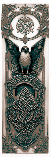 Set of 3 Celtic Knotwork Bookmarks - Symbol of the Falcon