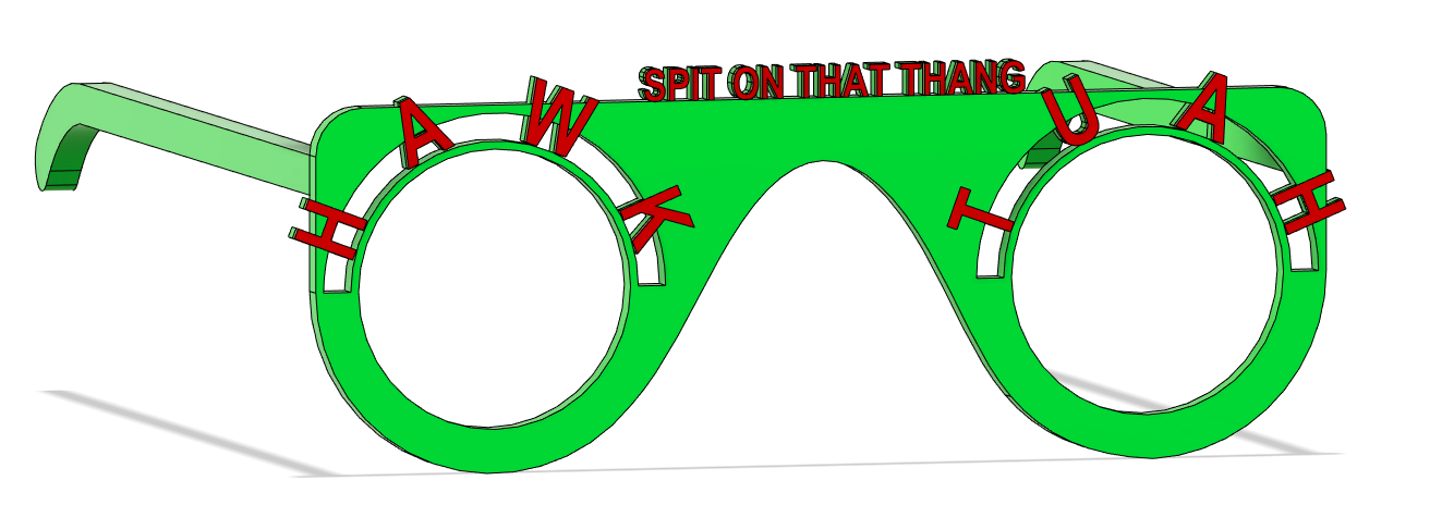 festival glasses ''HAWK TUAH'' spit on that thang