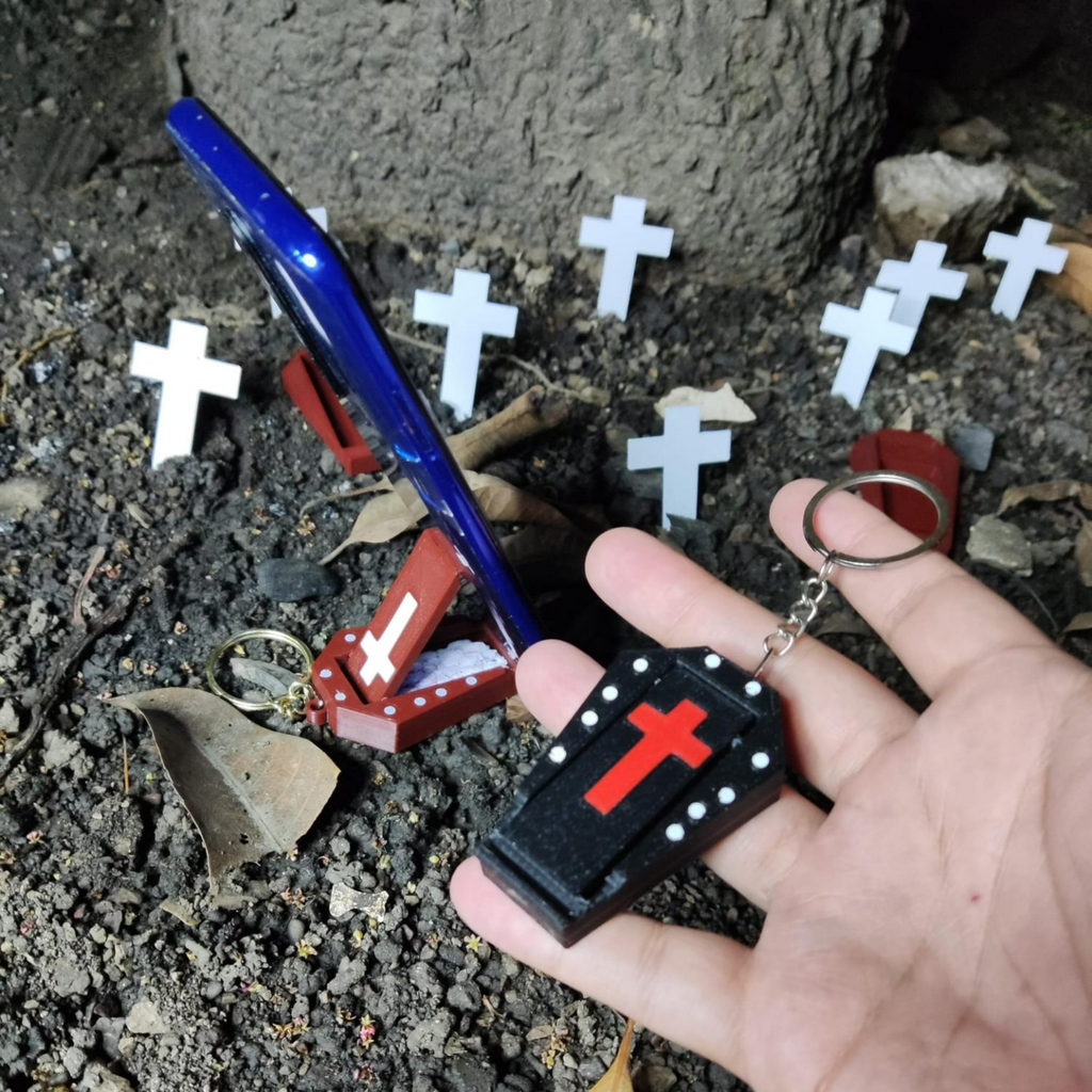 KEYCHAIN PHONE HOLDER COFFIN (LLAVERO ATAUD PORTA CELULAR)