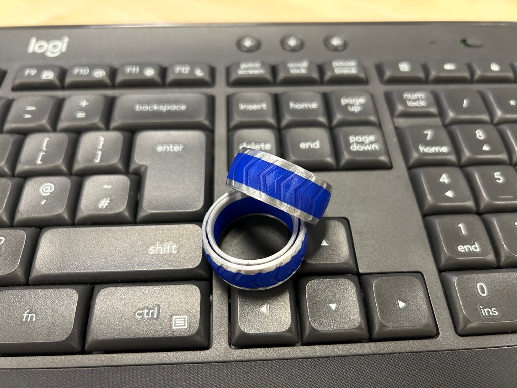FIDGET RING - WEARABLE SLIMLINE DESIGN - 6 DESIGNS