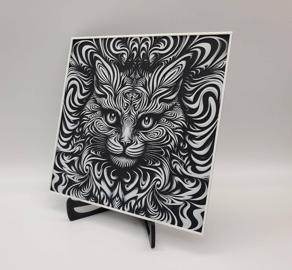 Psychedelic Cat Visual Illusion