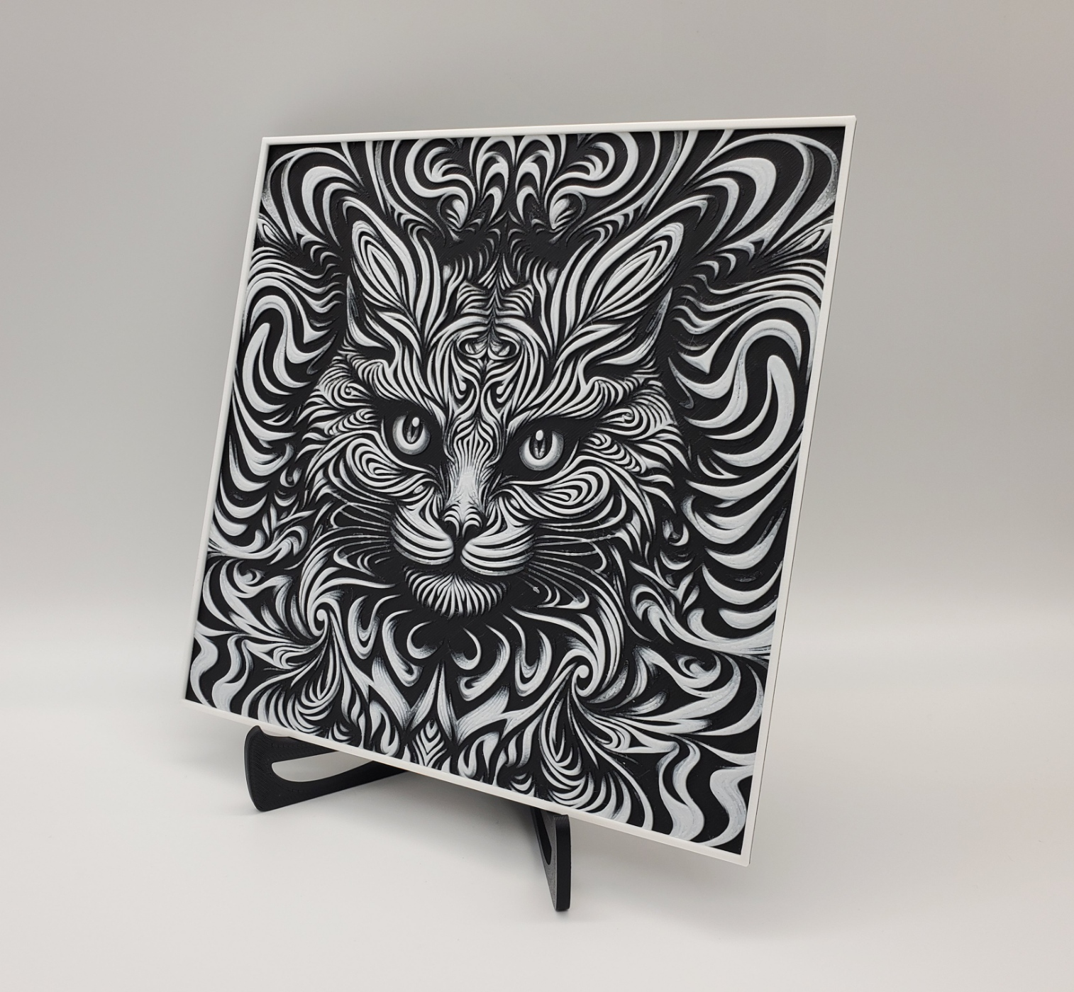 Psychedelic Cat Visual Illusion