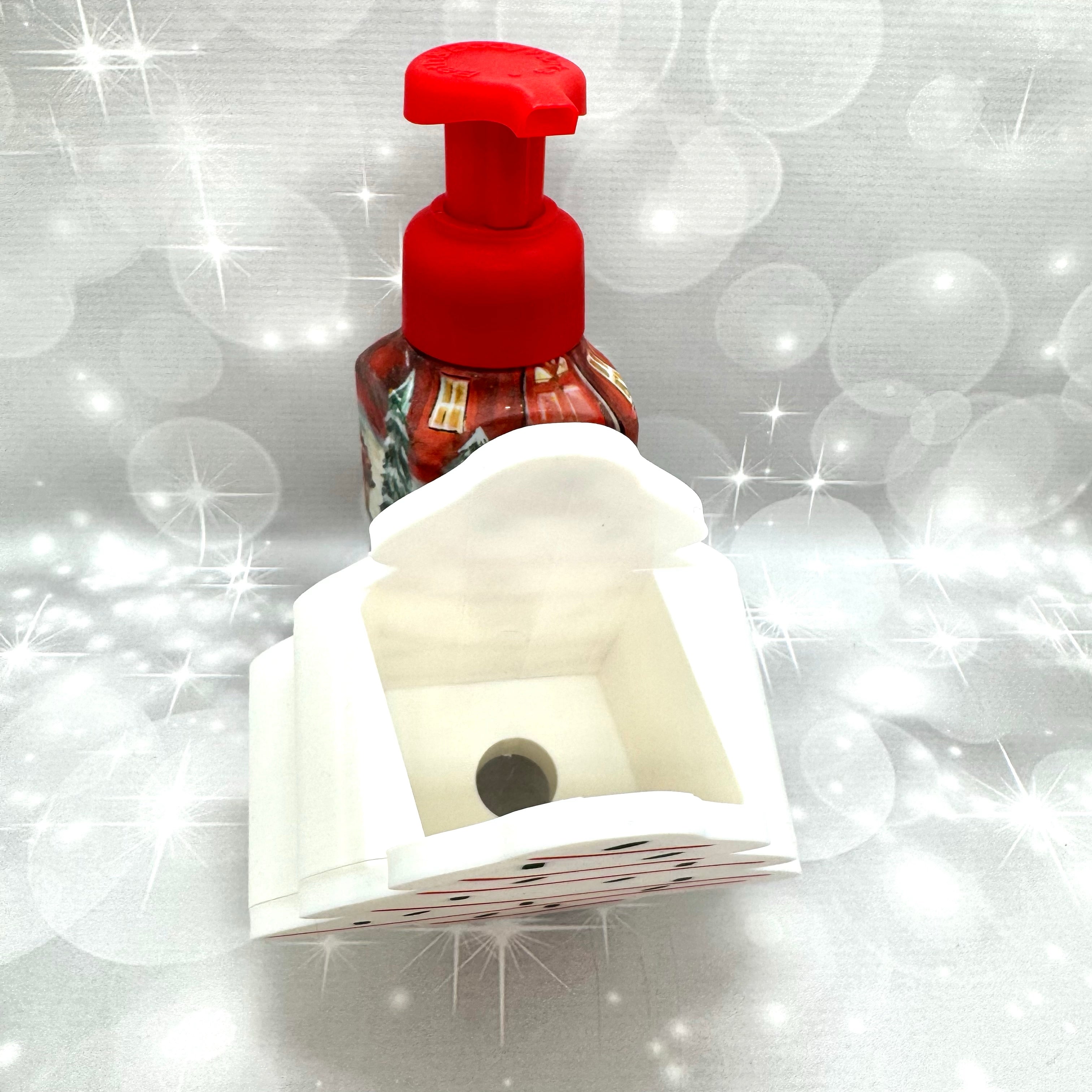Small Xmas Tree Snack Cake B&BW Soap Bottle Holder