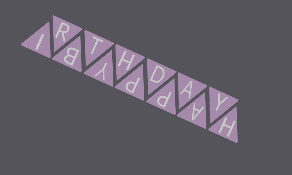 Happy Birthday ABC bunting flag pennant chain Wimpelkette