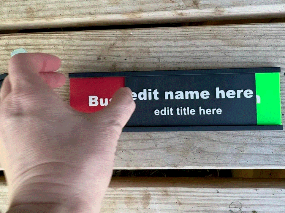 Custom Sliding Office Door Sign