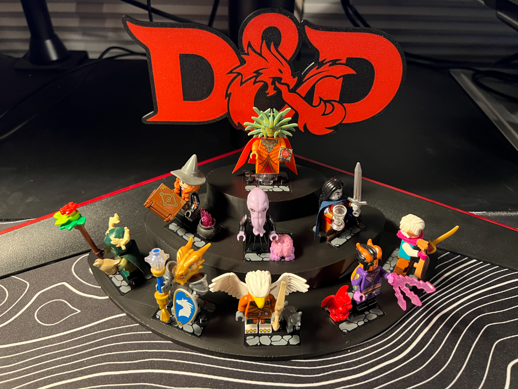 D&D Minifig Display Stand - 12 Slot Remix
