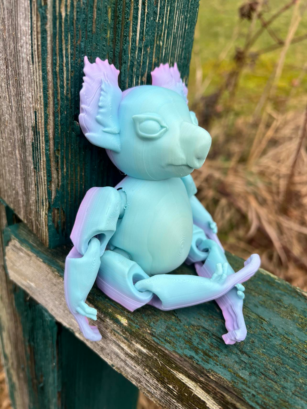 Koala bear print in place articulated jointed animal / toy MULTICOLORED compatible and pre painted