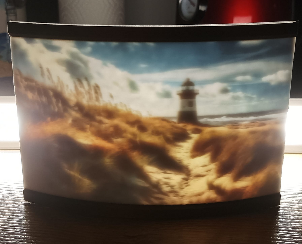 Lithophan Kerzenhalter Leuchtturm