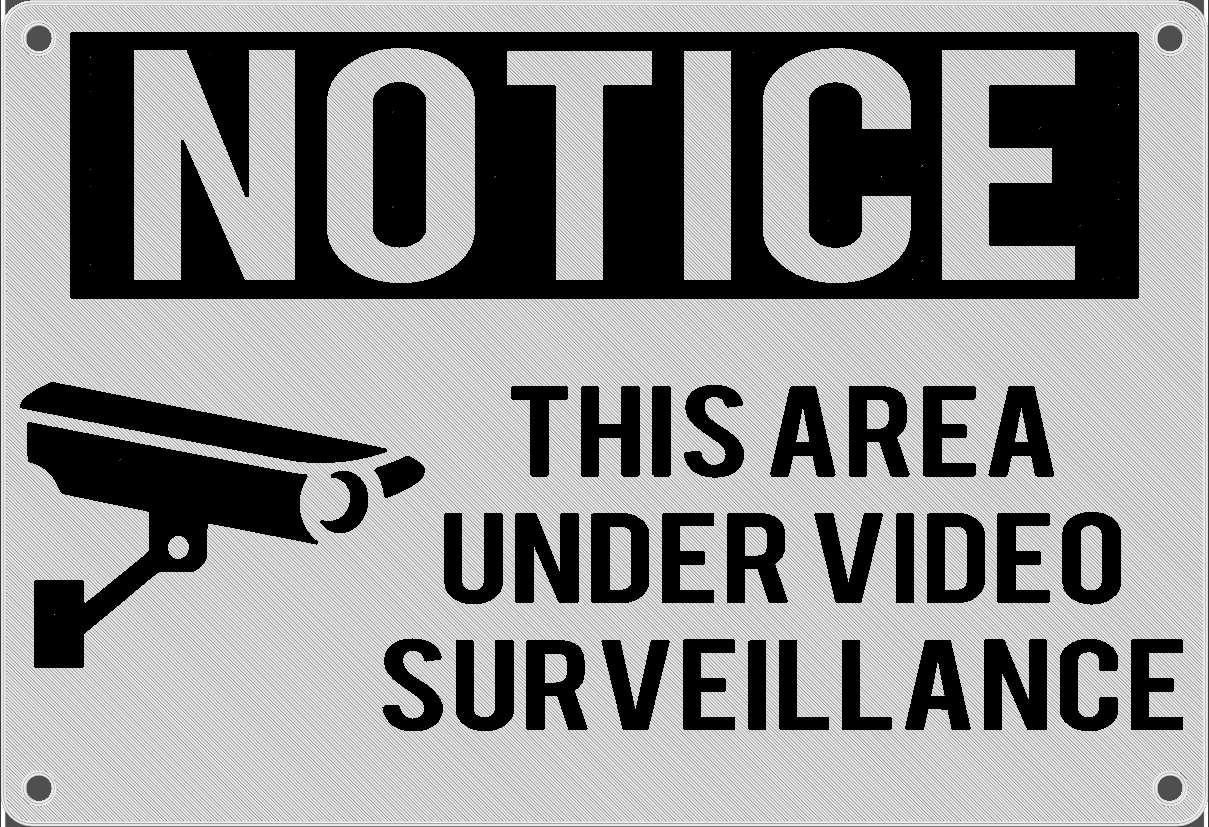 Video Surveillance Signs 2 Color