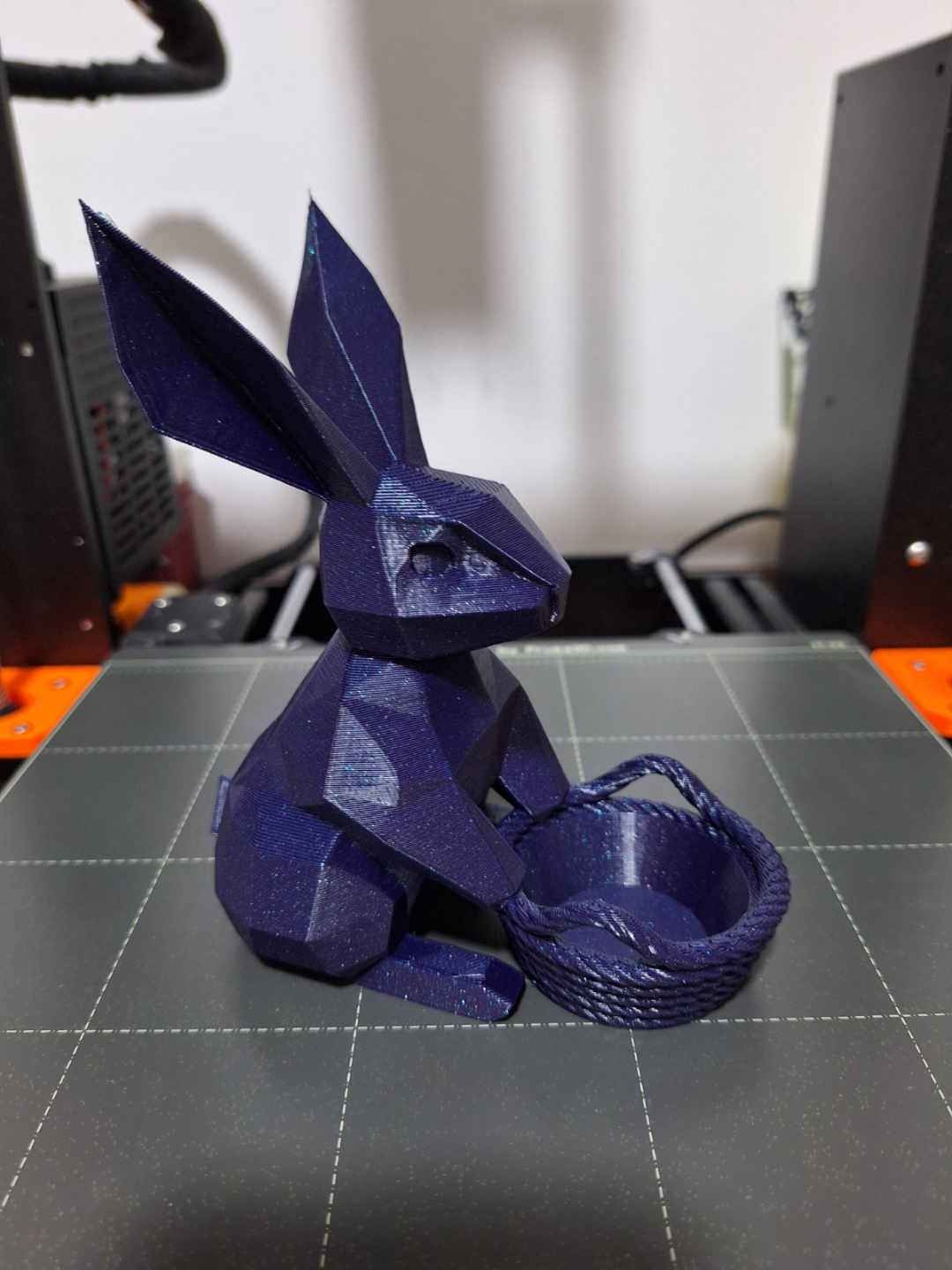 Easter bunny egg basket (No support needed)