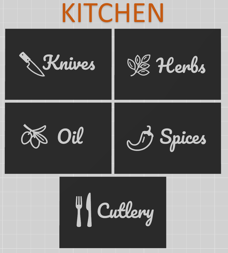 Basket Organizer Clip-On Labels