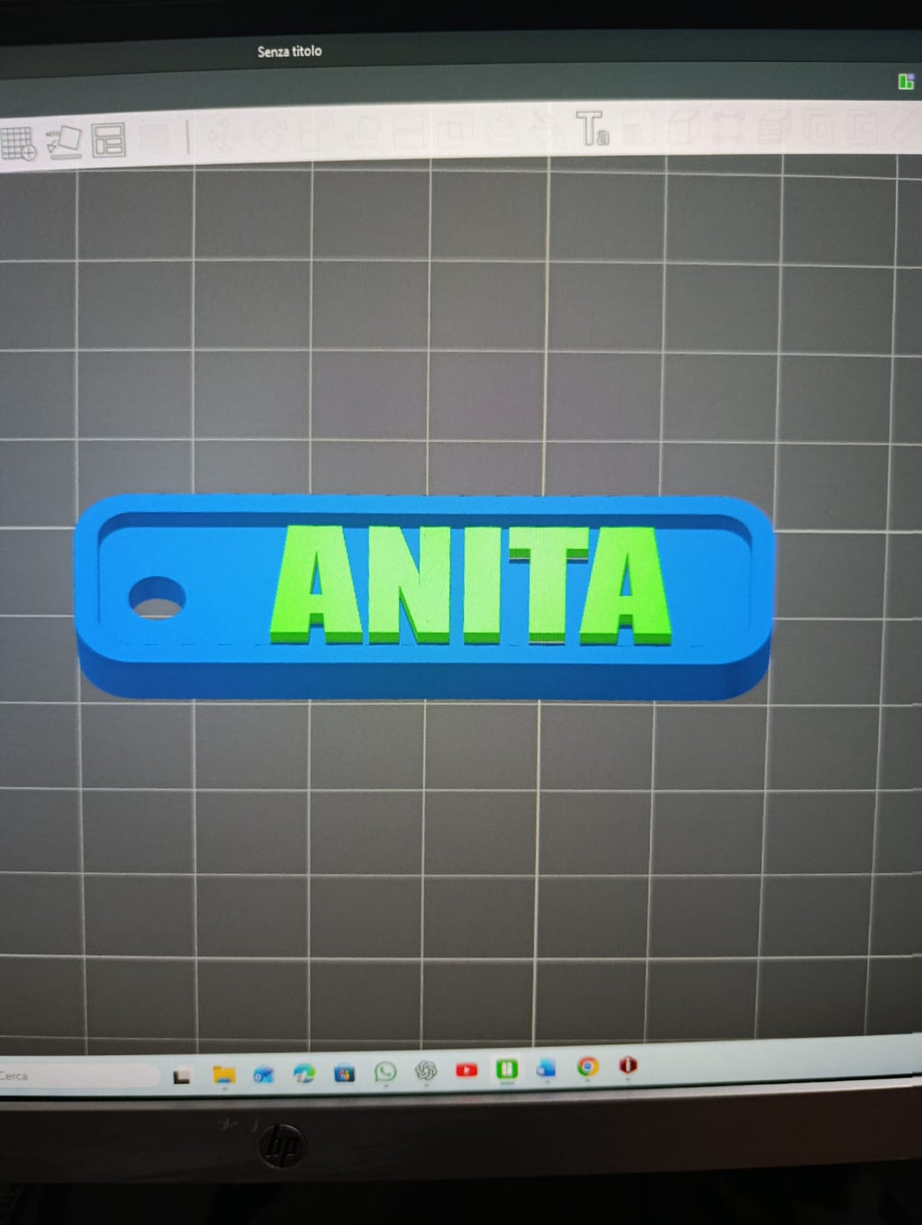 Portachiavi con nome multicolore con AMS