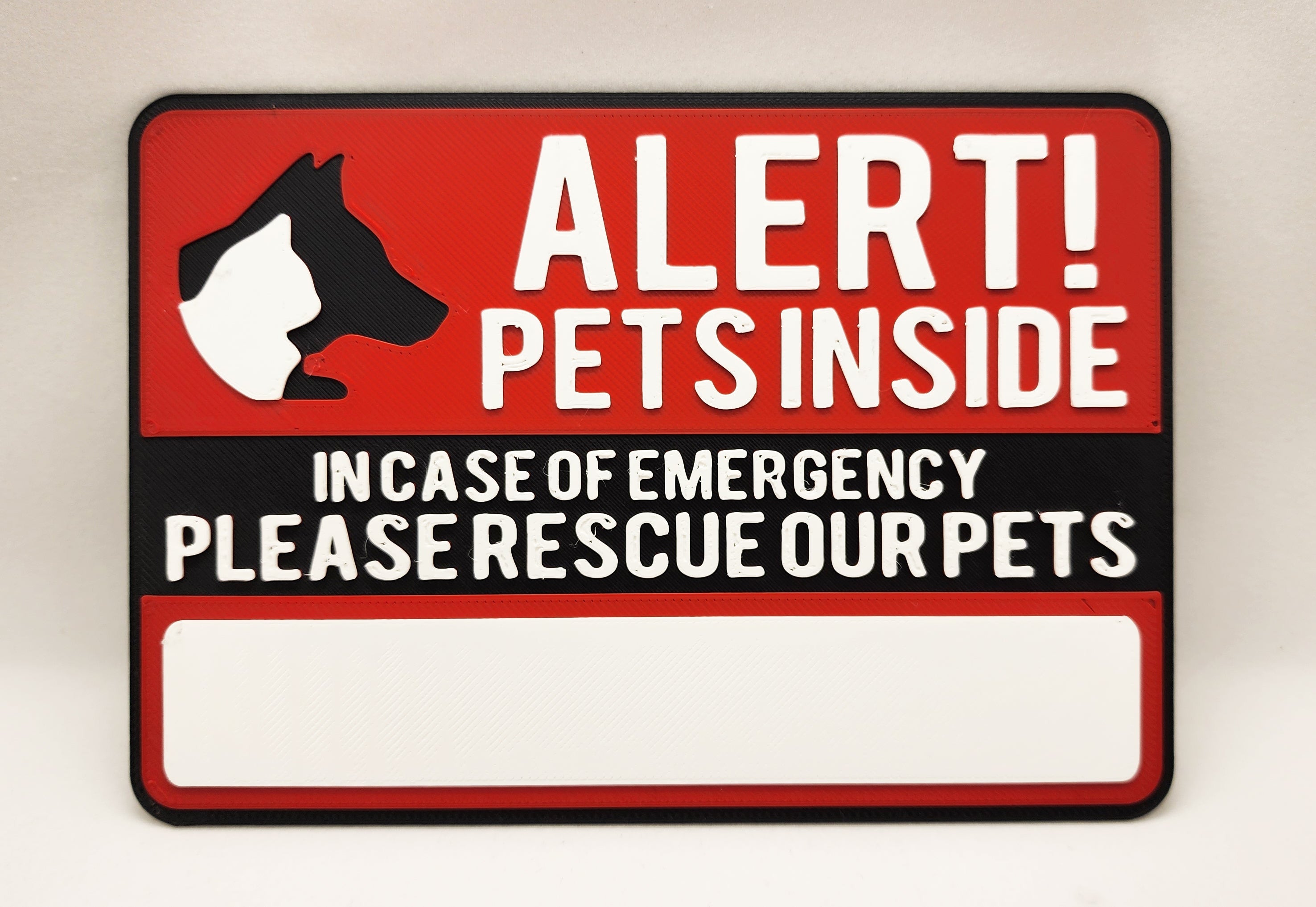 Alert! Pets Inside Signs - 3 Color