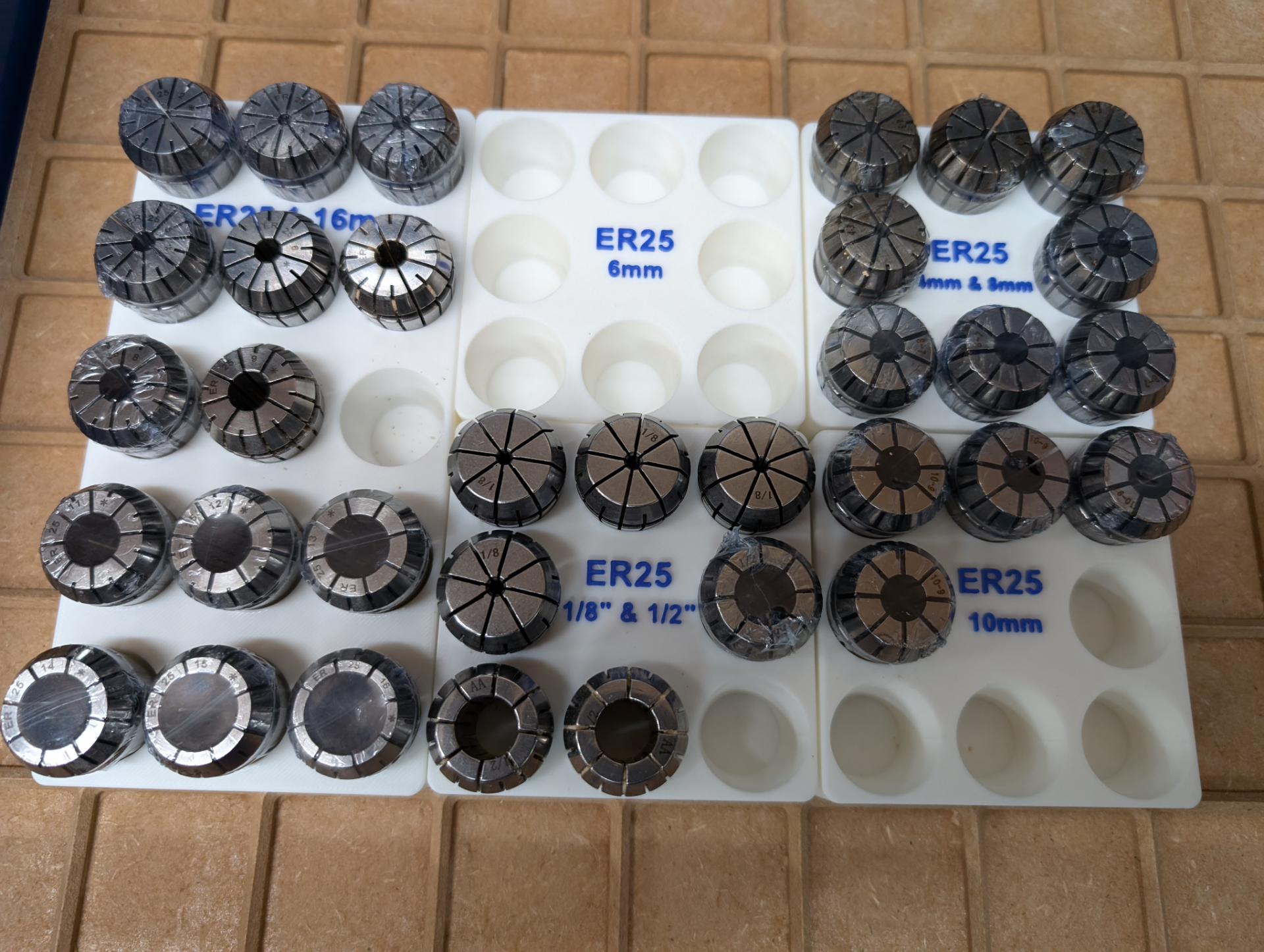 Gridfinity ER25 Collet Holder