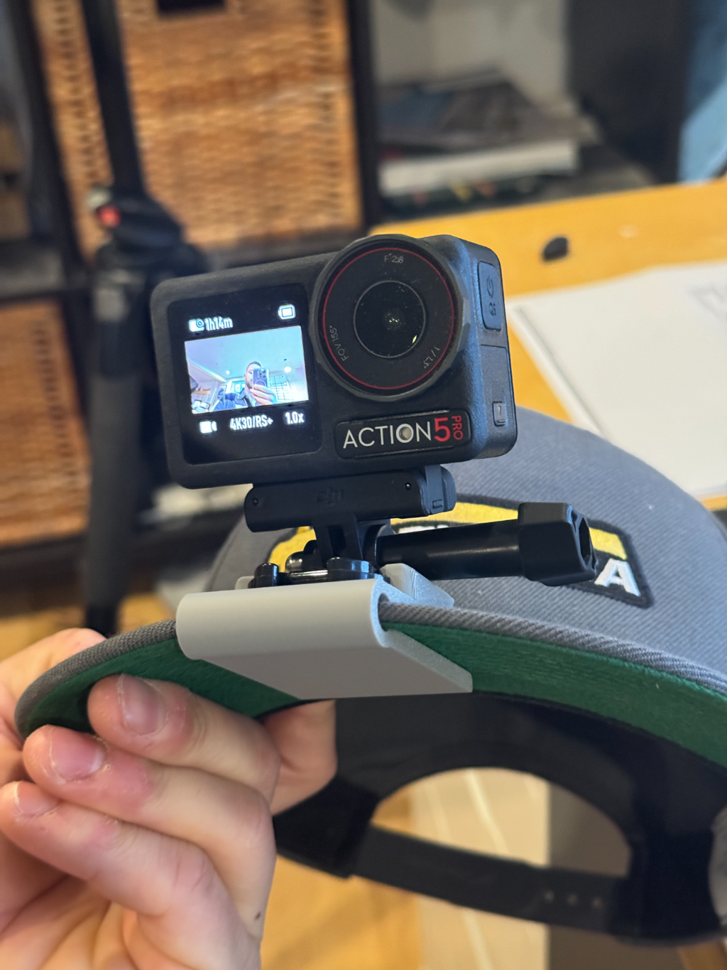 Gopro DJI Action Hat Clip Mount (Head Mount)