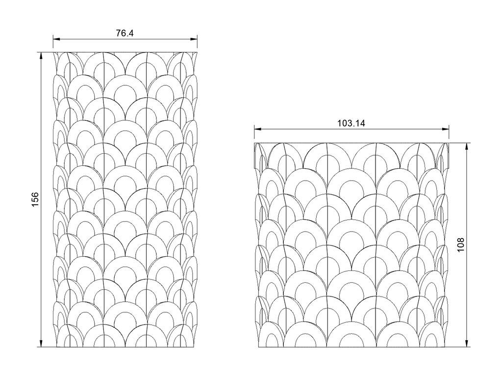 "Fishscale" Vase & Planter