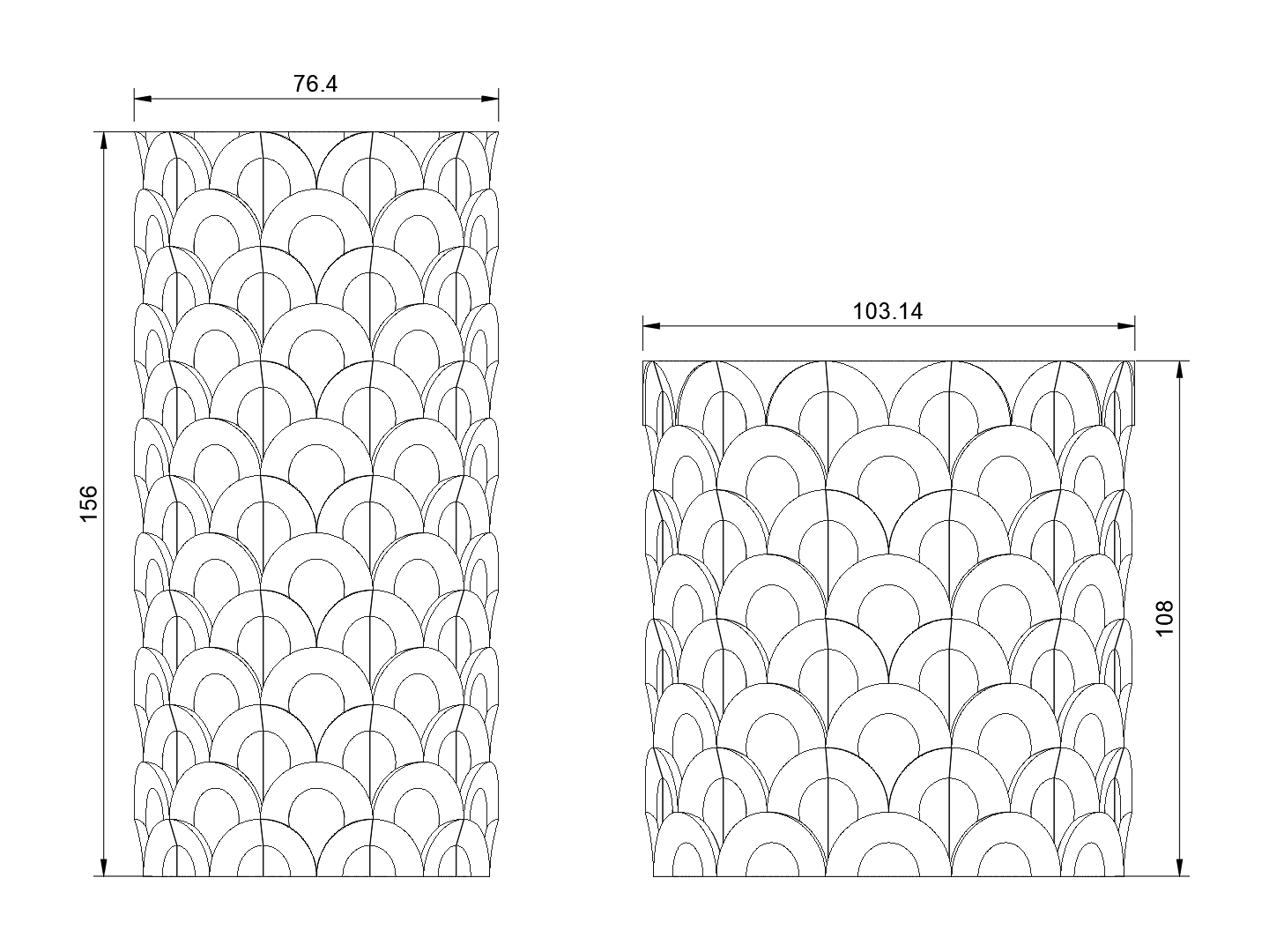 "Fishscale" Vase & Planter