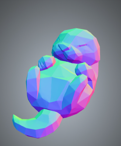 Low Poly Sleeping Otter Figurine