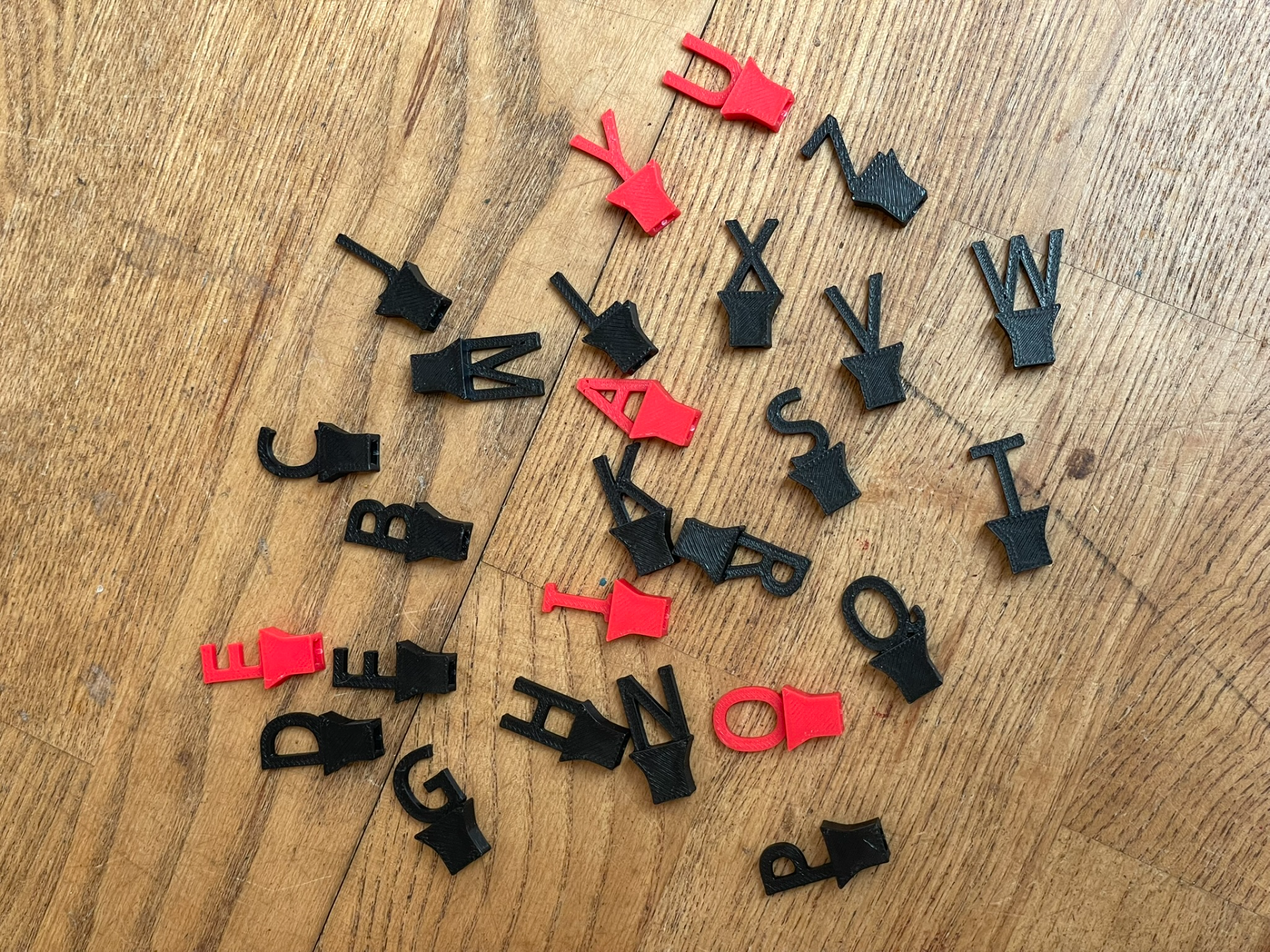 Alphabet letters for bricks