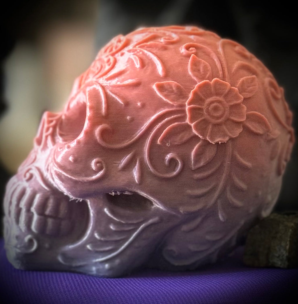 Floral Detail Halloween Skull