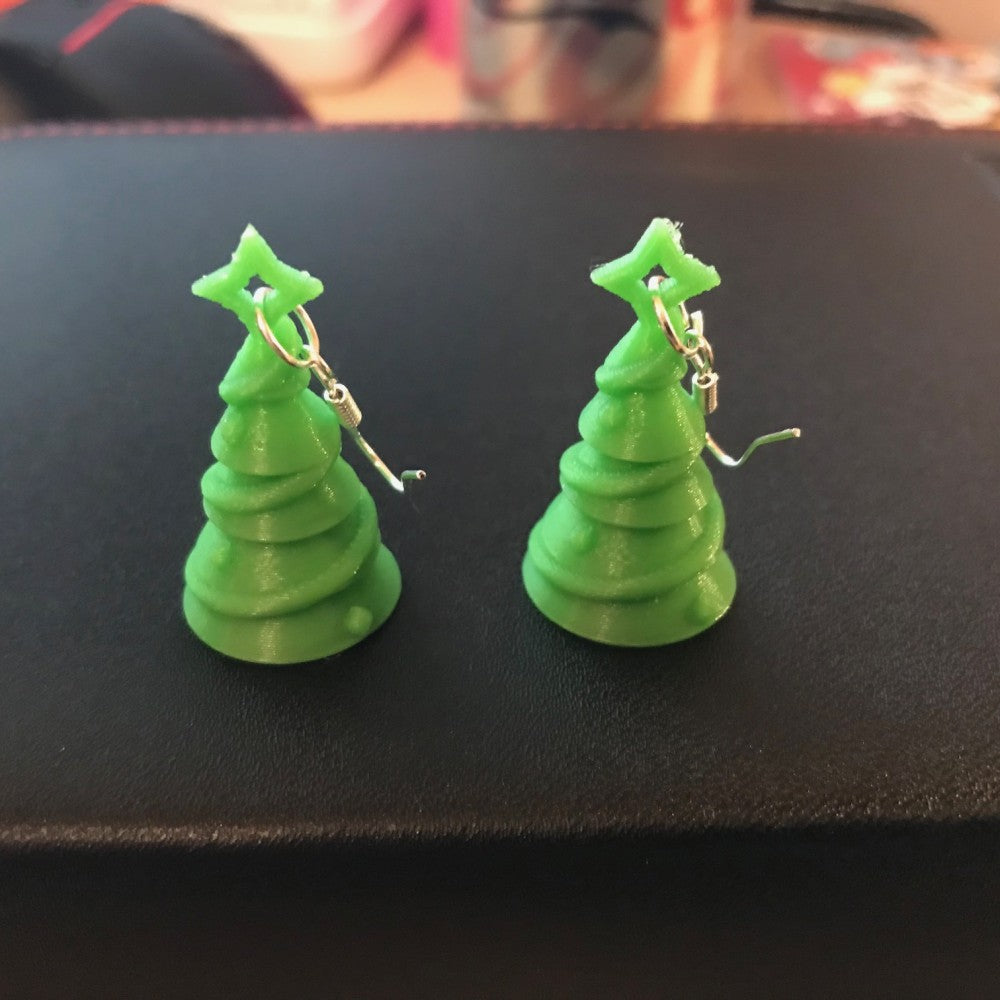 Christmas tree earrings single or multi colour