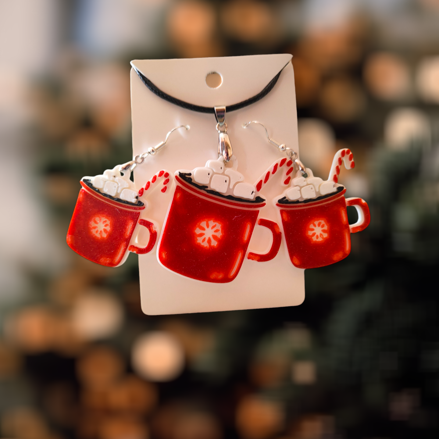 Christmas Cup - Earrings and Necklace