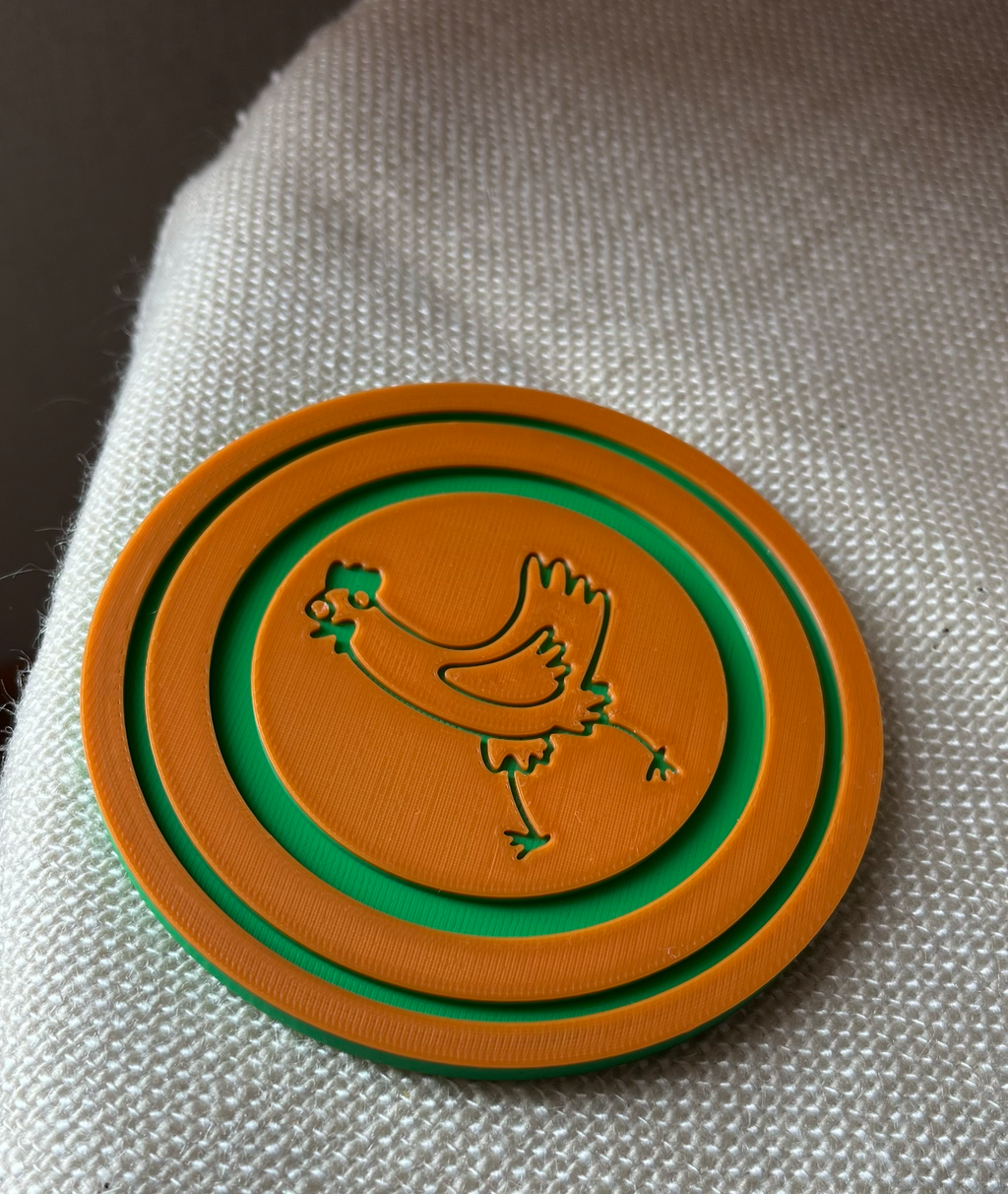 Cup holder with chicken image