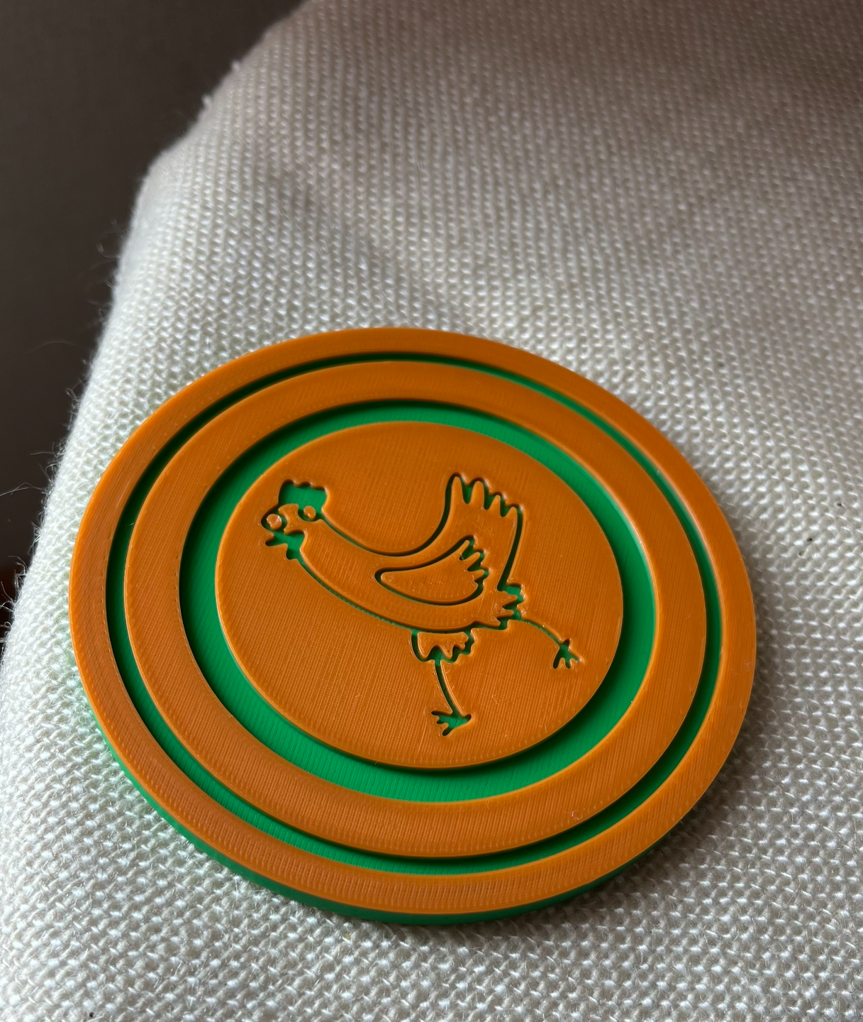 Cup holder with chicken image