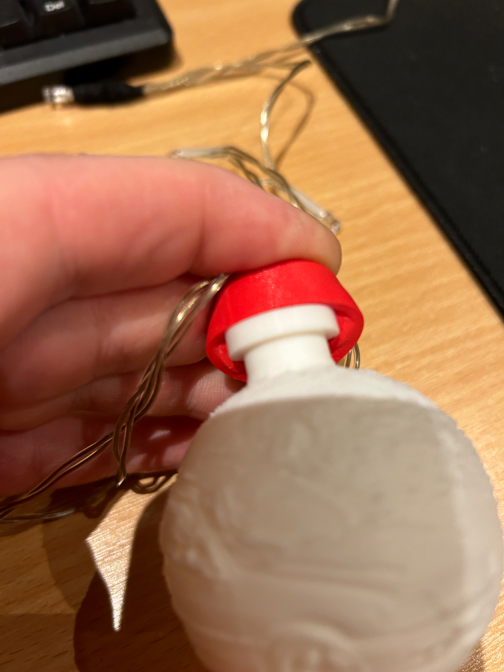 Lithophane Bauble TPU adapter for Christmas lights
