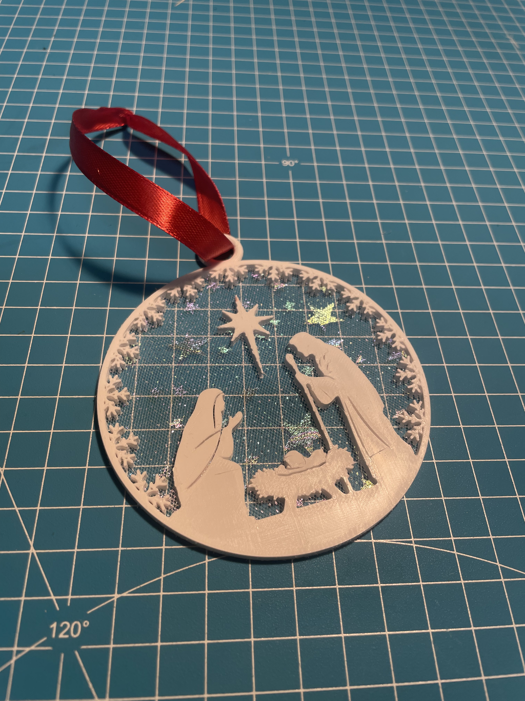 Nativity Ornament – Holy Family Silhouette