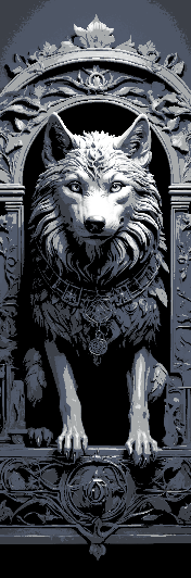 Carvings of the Wolf and Moon Fantasy Design - Set of 3 Bookmarks
