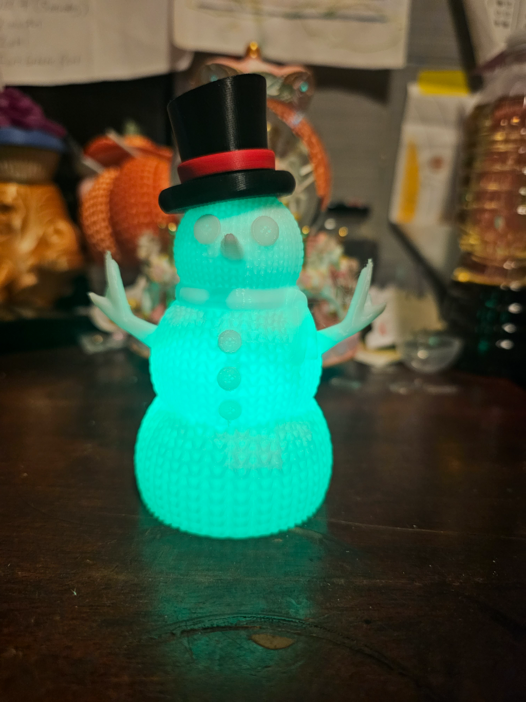 snowman knit Christmas CONTEST LED lamp