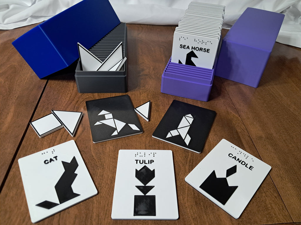 Tangram set for the blind and low vision