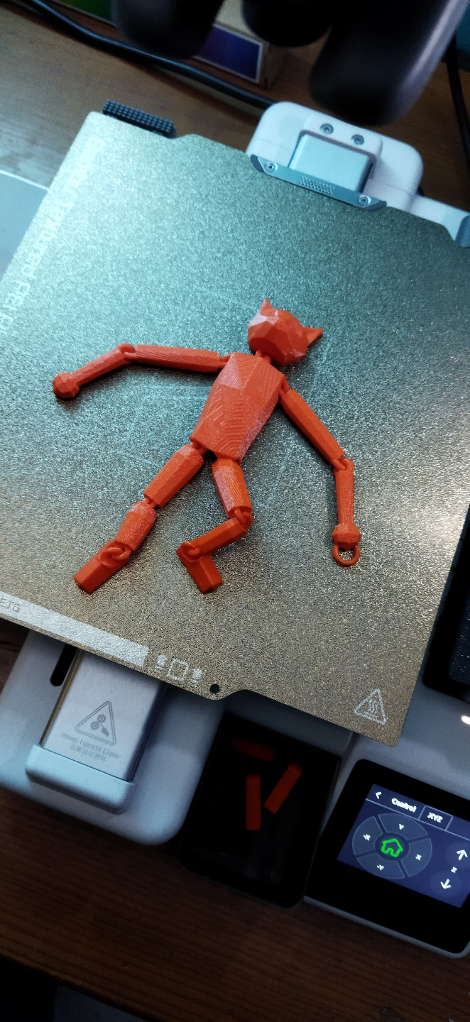 Flexi Cat Man Lowpoly Keychain