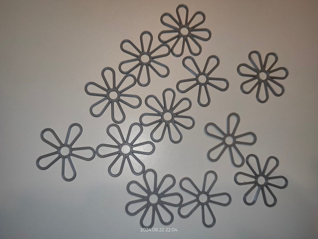 Yarn flowers templates (5/6/7 petals)